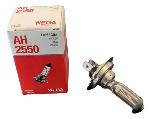 Lámpara H7 12V 55W Premium Wega original · código AH-2550